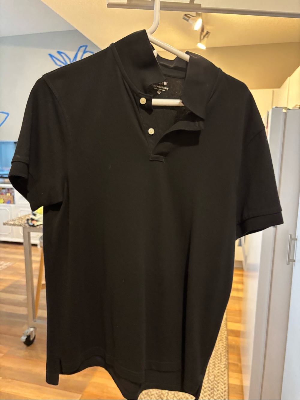 J. Crew Black Short-Sleeve Polo